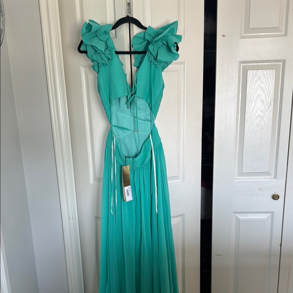 PatBO Turquoise Backless Dress